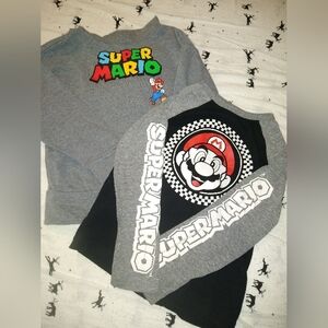 Two Long Sleeve Super Mario Size 5T
